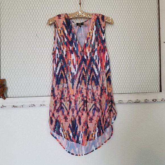 The Limited Tops - The Limited Sleeveless Colorful Long Tank Top